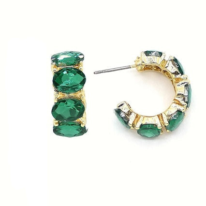 Meghan Browne Quin Emerald Earrings