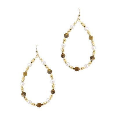 Meghan Browne Rap Jasper Pearl Earrings