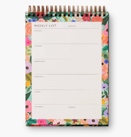 Rifle Paper Garden Party Desktop Weekly Planner