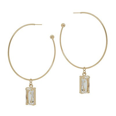 Meghan Browne Shyla Clear Earrings