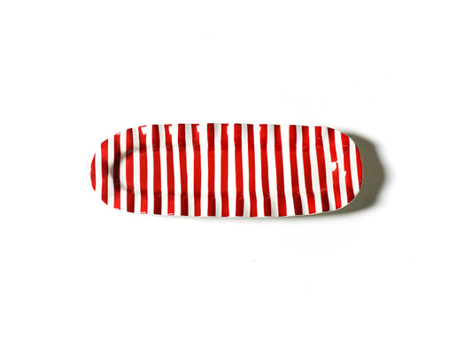 Coton Colors Red Stripe Ruffle Skinny Tray