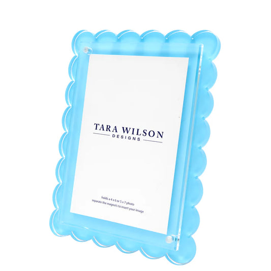Tara Wilson Scallop Frame Pastel Blue