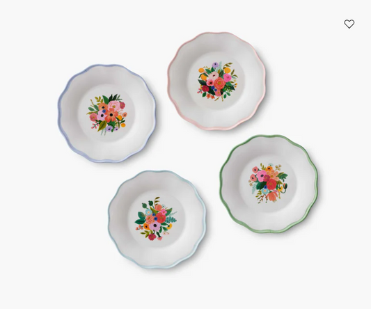 Garden Party Melamine Assorted Dessert Plate Set