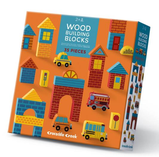 Crocodile Creek Build and Play Busy City Wood Blocks