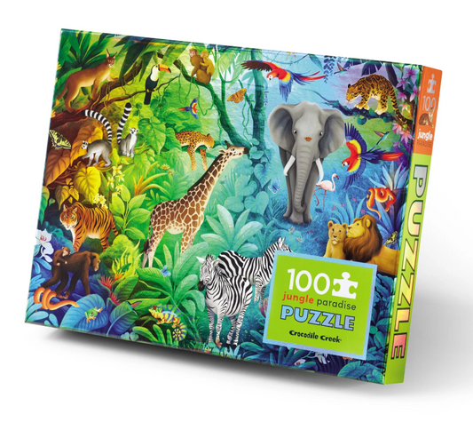 Crocodile Creek 100-Piece Holographic Puzzle Jungle Paradise