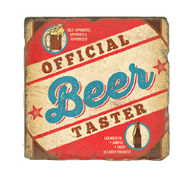 Official Beer Taster Marble Coaster