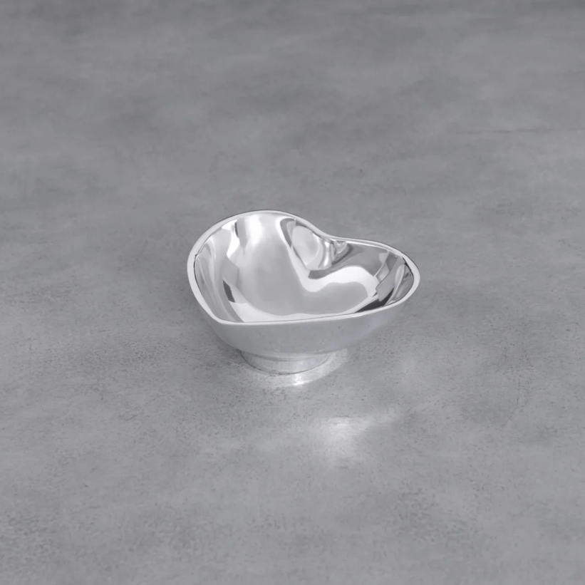 Silver alloy heart bowl 