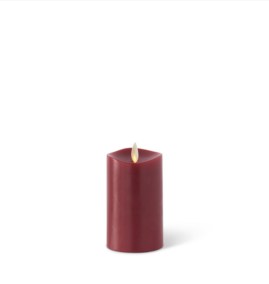 Luminara Burgundy Slim Flameless Candle 2 x 4.5