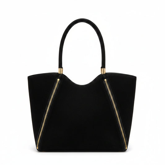 Black Shiraleah Danny Tote handbag on a white background
