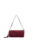 Wine Shiraleah Kylie shoulder handbag with a strap on a white background