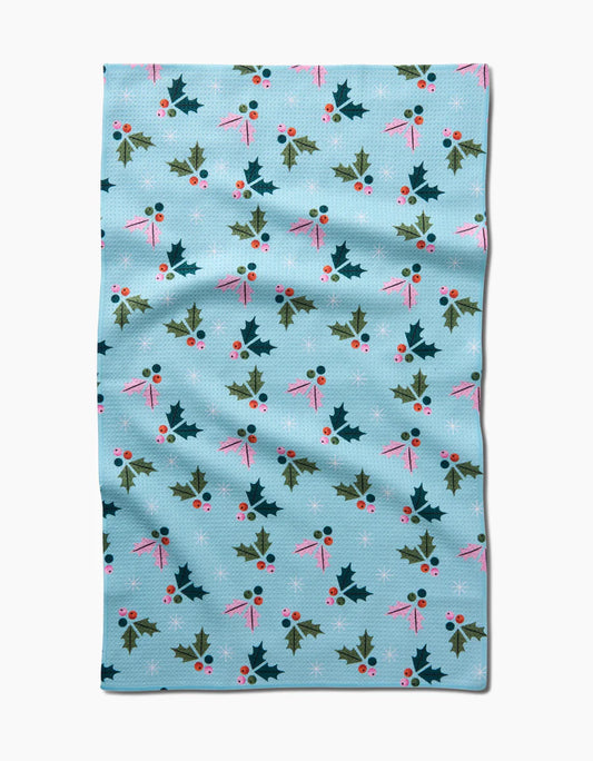 Geometry Berries Mint Tea Towel