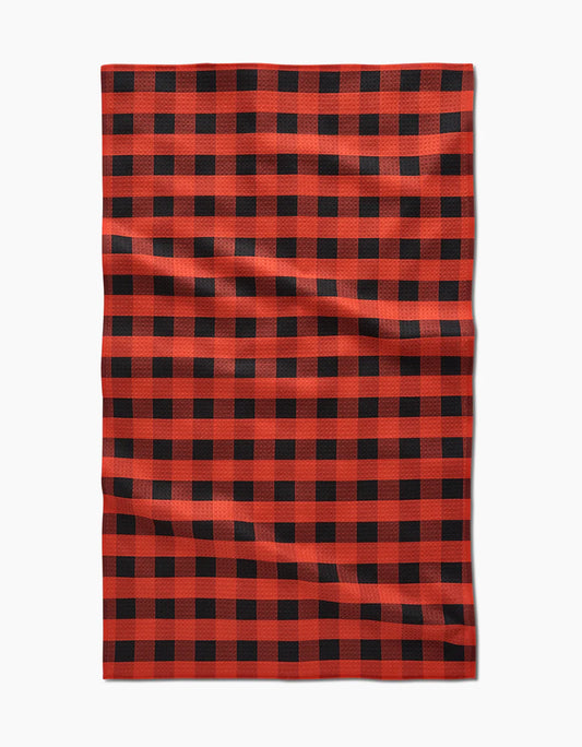 Geometry Burnt Ember Tea Towel