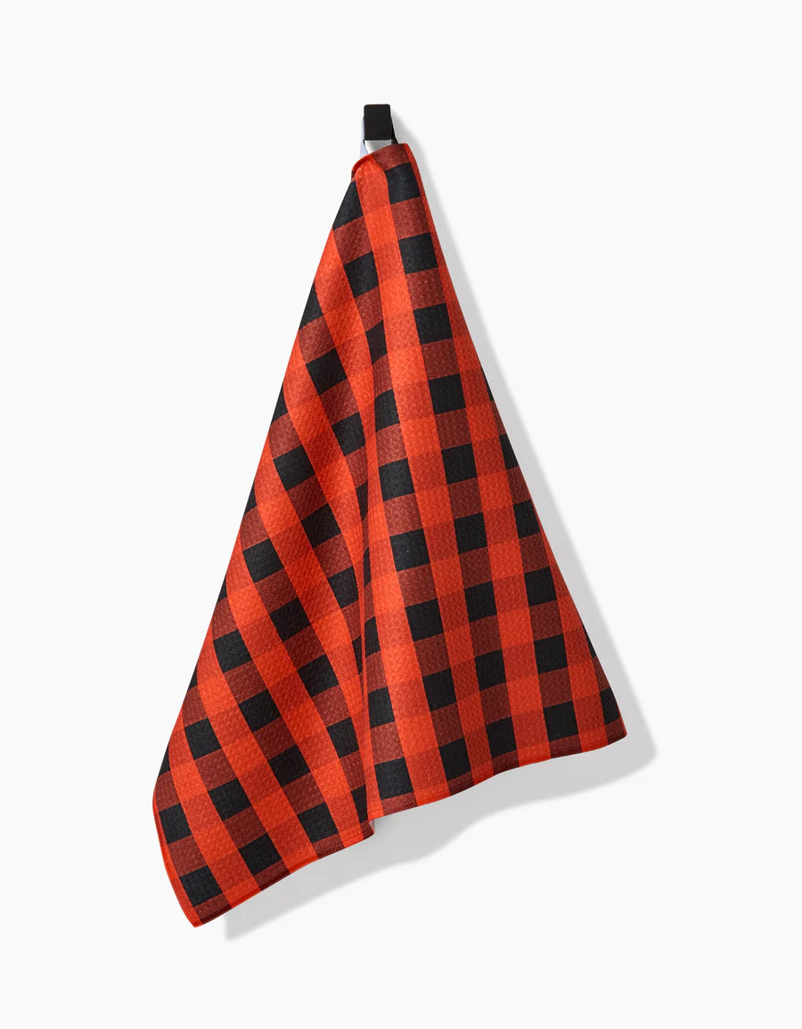 Geometry Burnt Ember Tea Towel