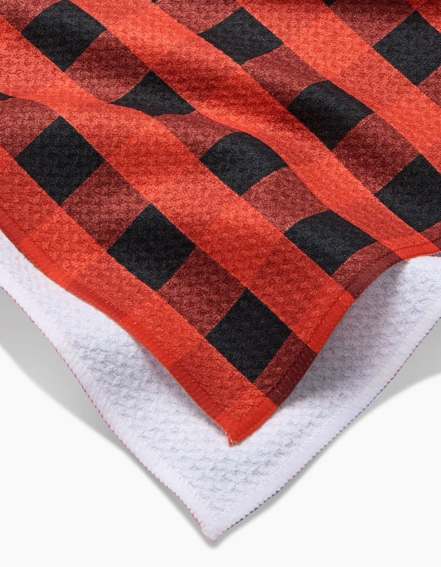 Geometry Burnt Ember Tea Towel