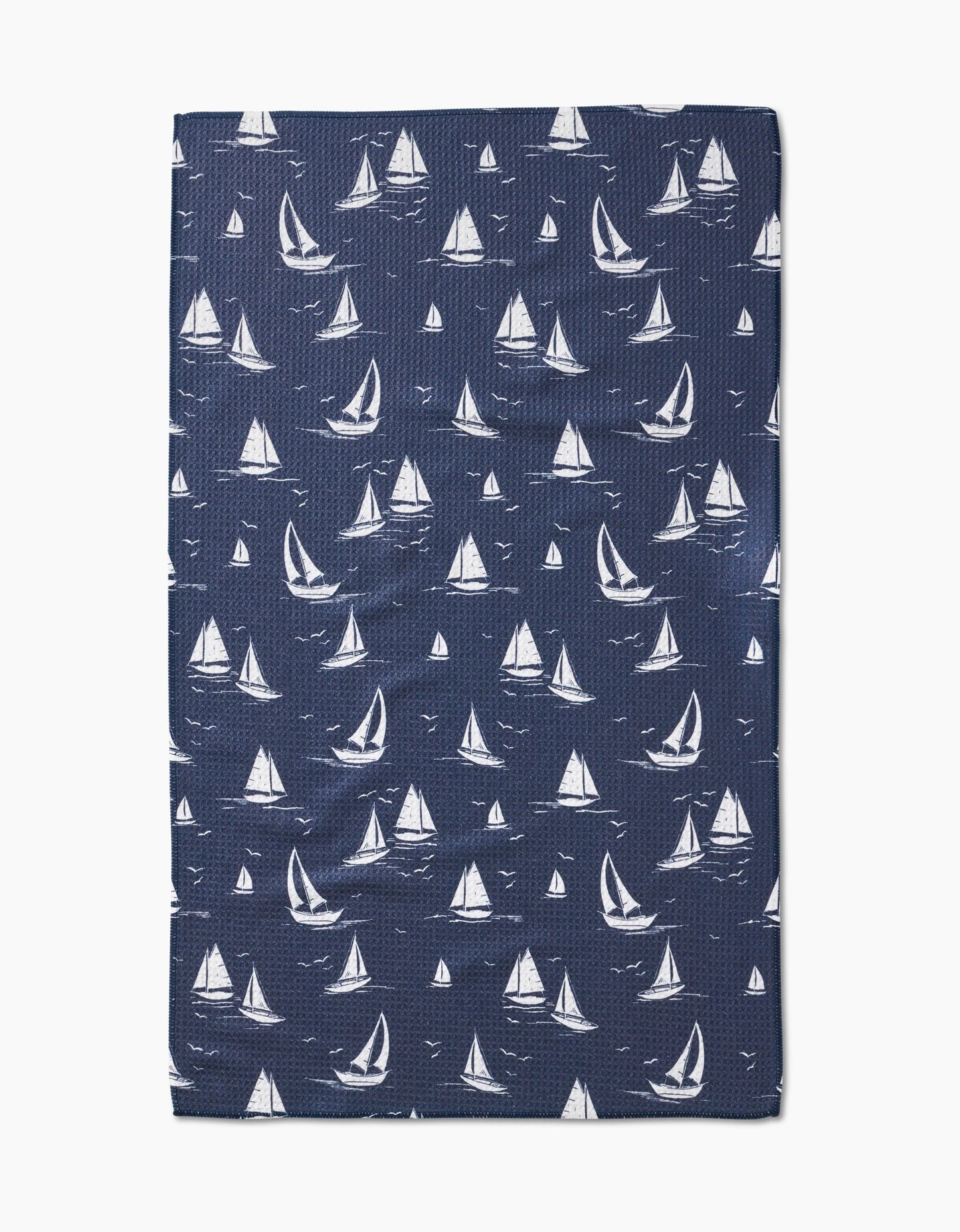 Geometry Navy Race Day Tea Towel