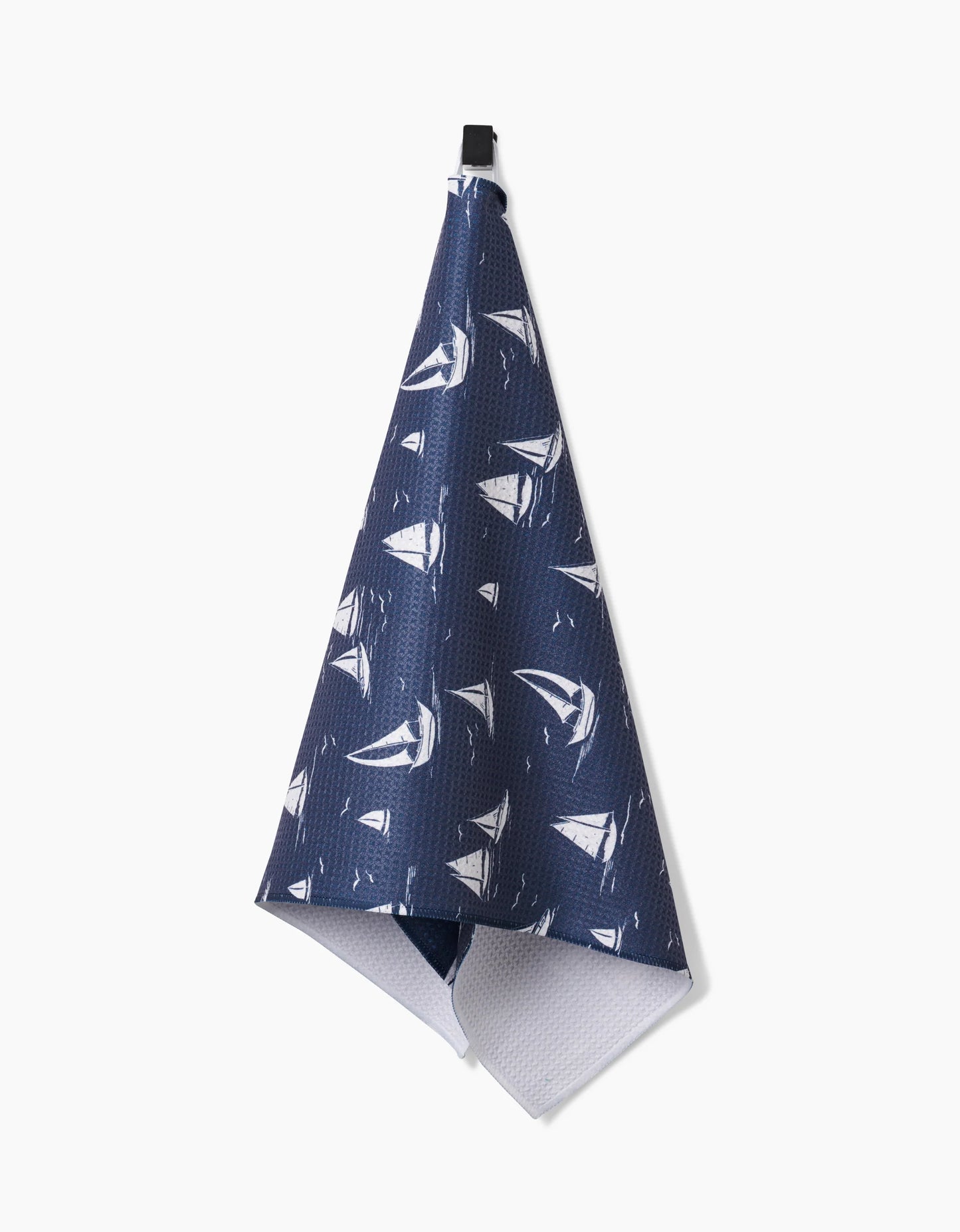Geometry Navy Race Day Tea Towel