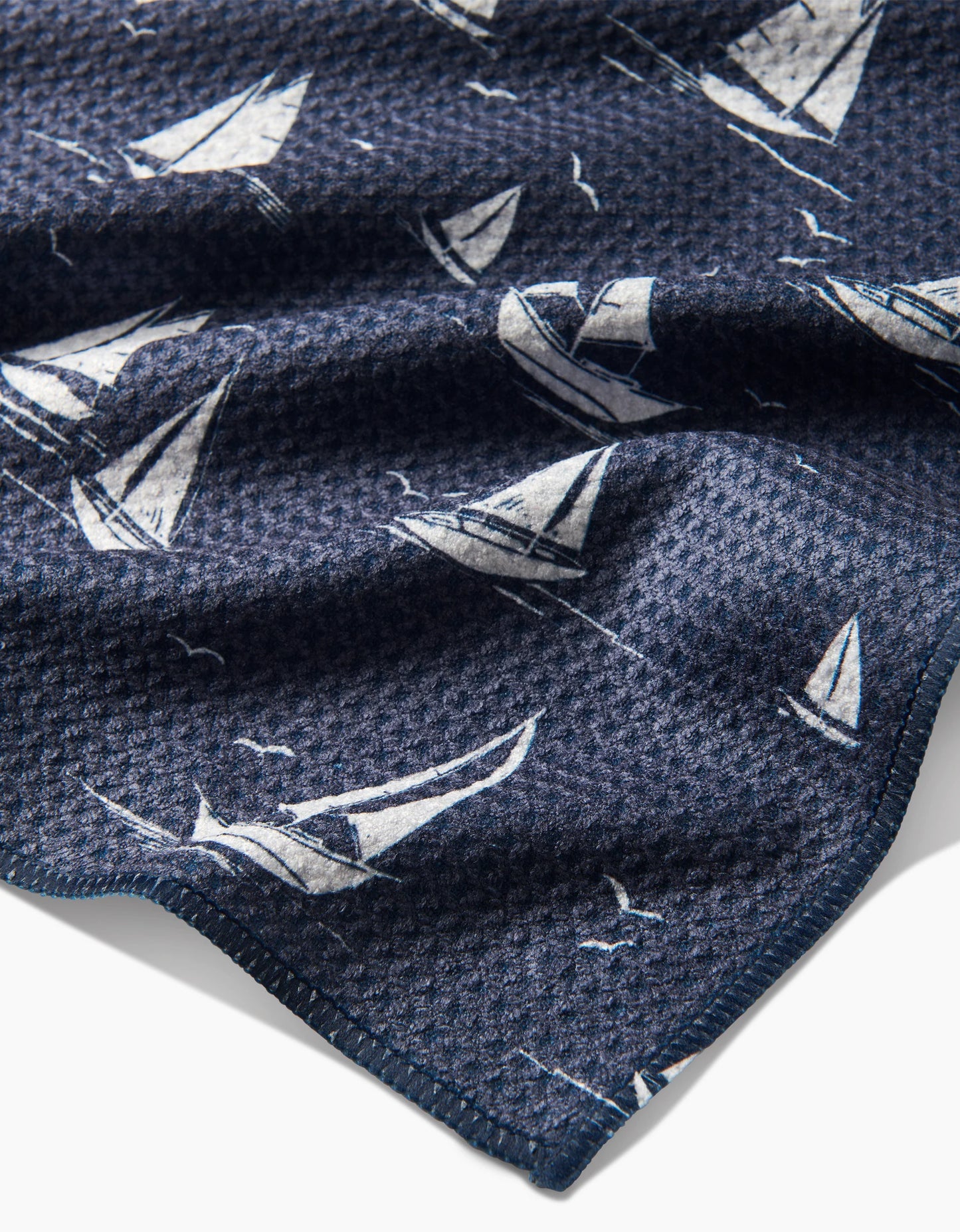 Geometry Navy Race Day Tea Towel