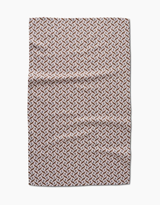 Geometry Plated Fall Berry Natural Tea Towel