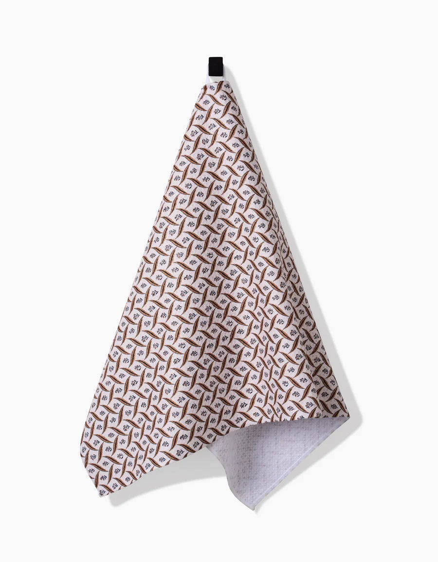 Geometry Plated Fall Berry Natural Tea Towel