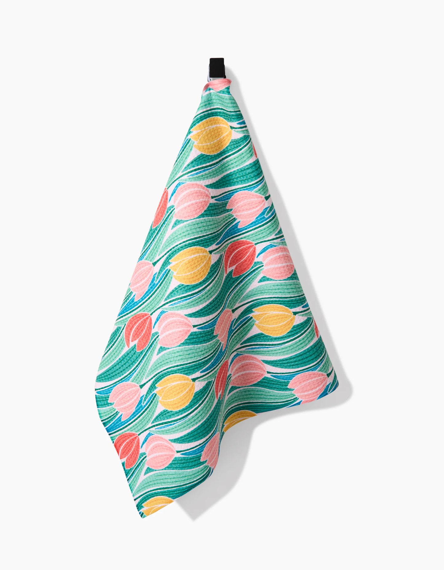 Geometry Tranquil Tulips Tea Towel