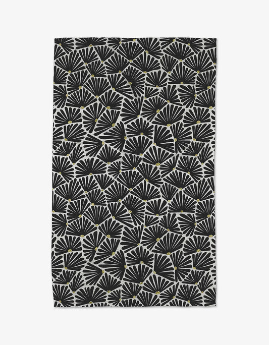 Geometry Solie Black Tea Towel
