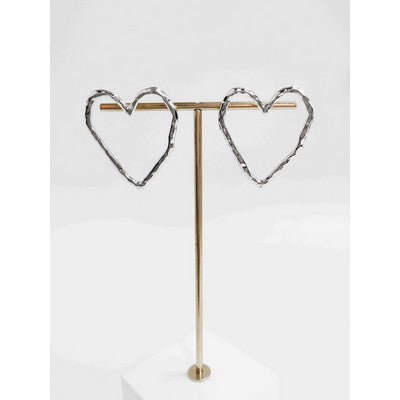 Meghan Browne Tuck Silver Earrings