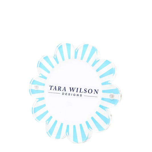 Tara Wilson Daisy Frame Pastel Blue & White