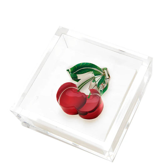 Tara Wilson Cocktail Napkin Holder with Cherries Weight
