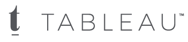 Tableau logo in black and white on a white background available at The Little Exchange