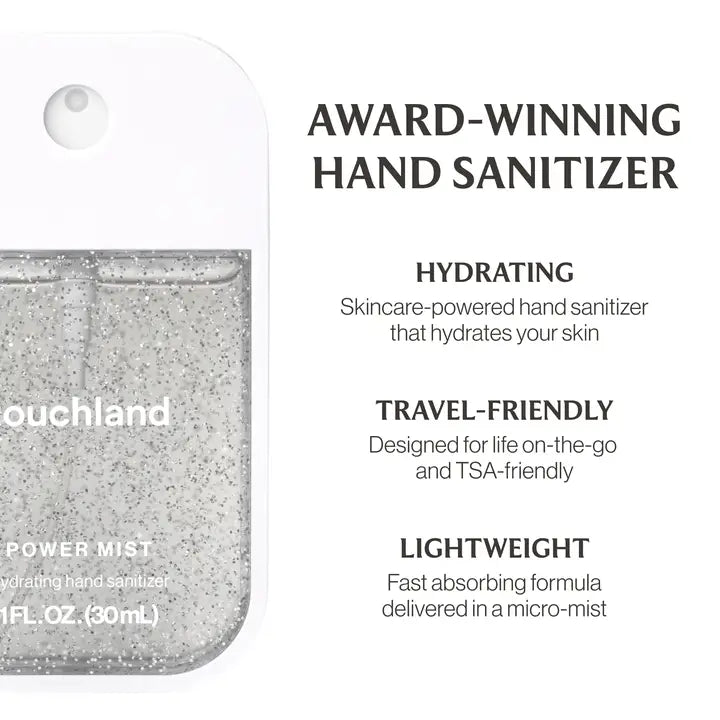 Award winning points about Touchland hand sanitizer