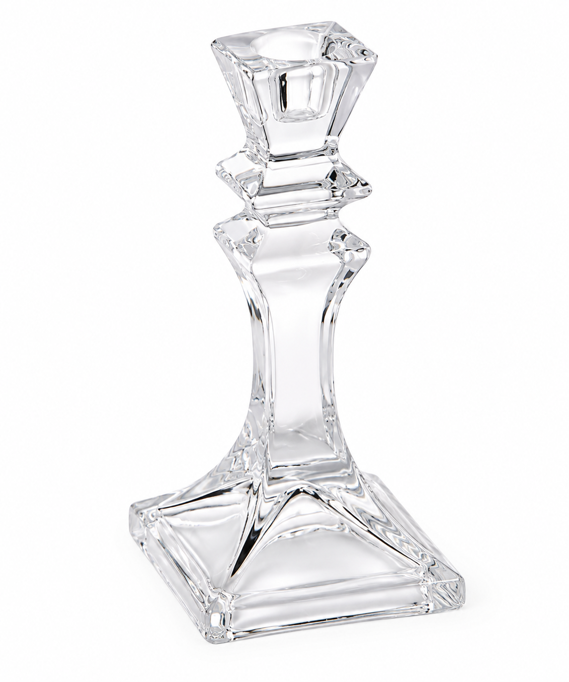 Clear Glass Taper Candleholders