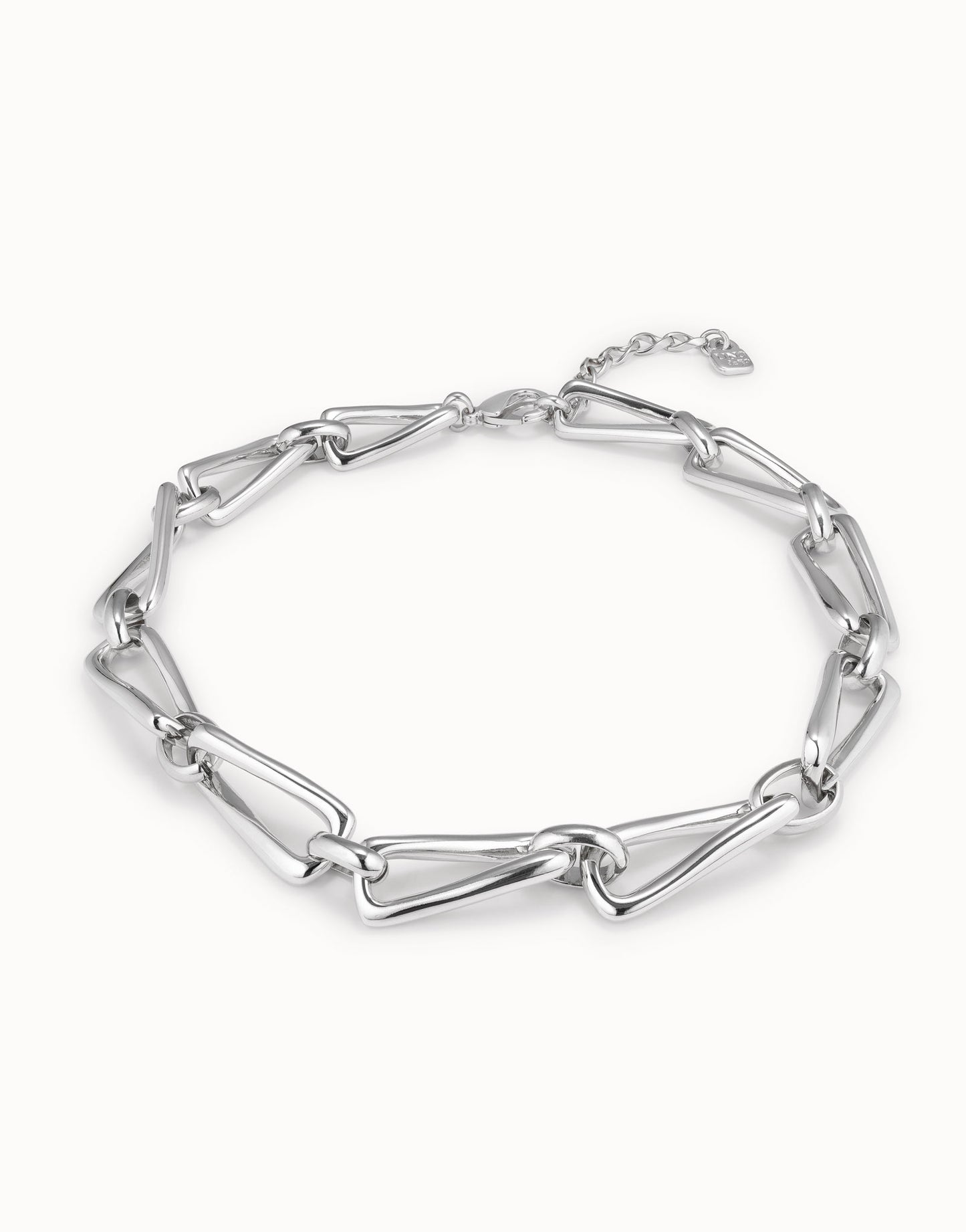 UNOde50 Galaxy Silver twisted Chain Link Necklace