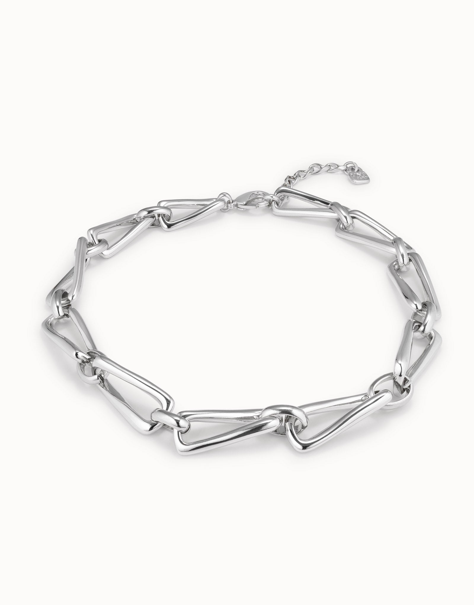 UNOde50 Galaxy Silver twisted Chain Link Necklace