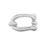 Top view of an UNOde50 Serotonin Silver Ring