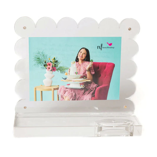 Nora Fleming Clearly A-nora-ble Scalloped Acrylic Frame CLR01