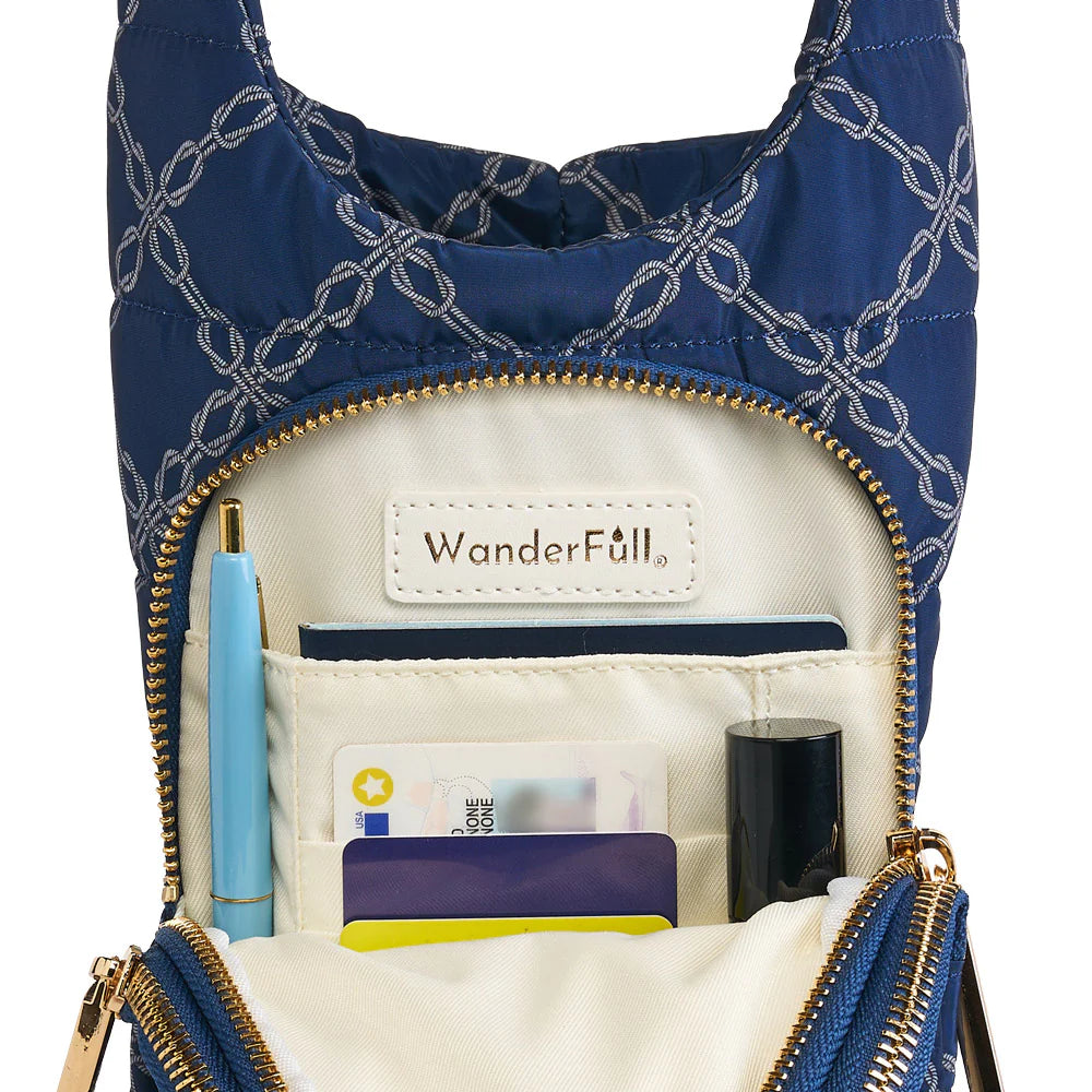 WanderFull HydroBag Navy Knot Print