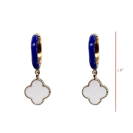 Meghan Browne Win Blue White Earrings