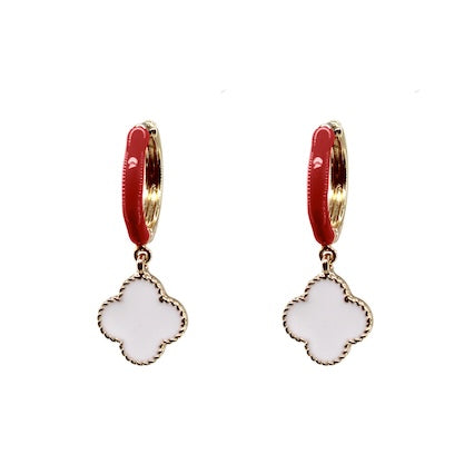 Meghan Browne Win Crimson White Earrings