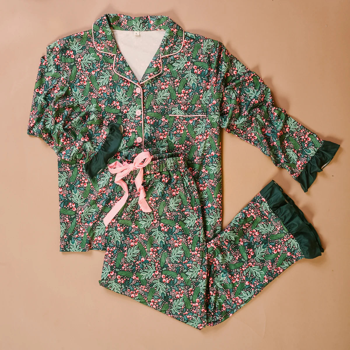 Jolly Sprig Pajama Set Large