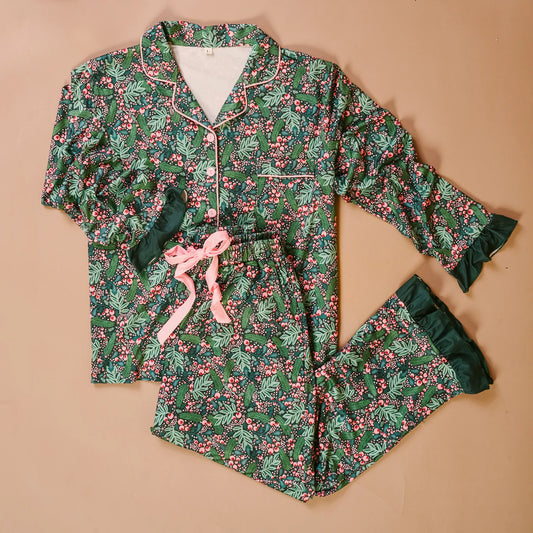 Jolly Sprig Pajama Set Large