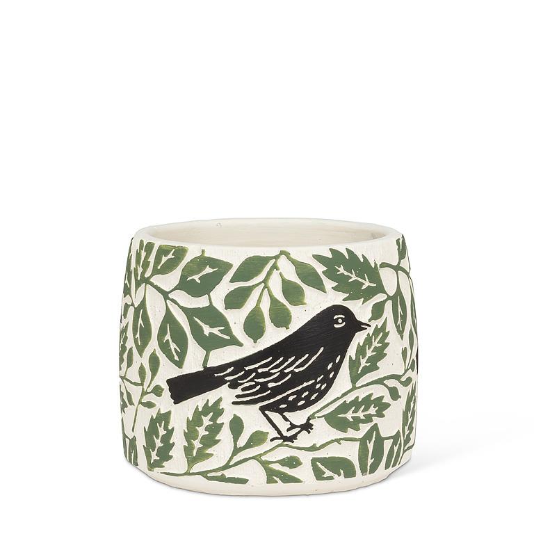 Crow & Leaves Planter