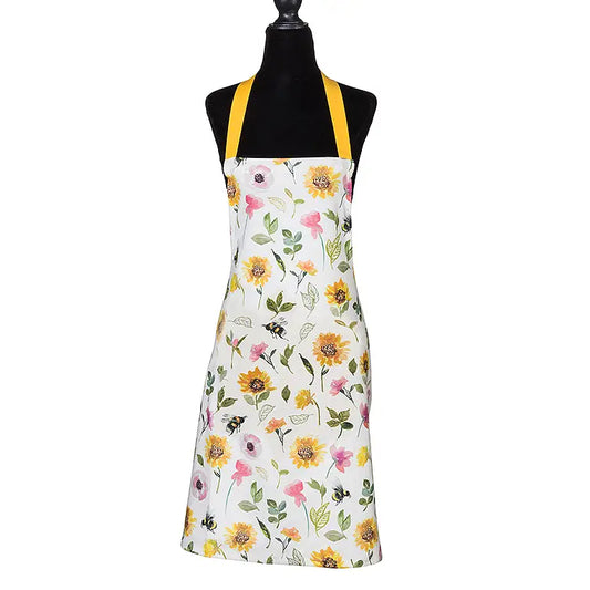 Sunflower & Bees Apron 31"L