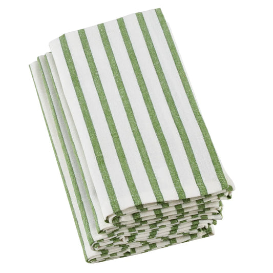 Saro Striped Design Napkin Lime