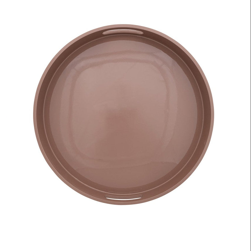 Lacquered Tray Brown 18"