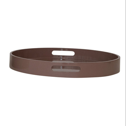 Lacquered Tray Brown 18"