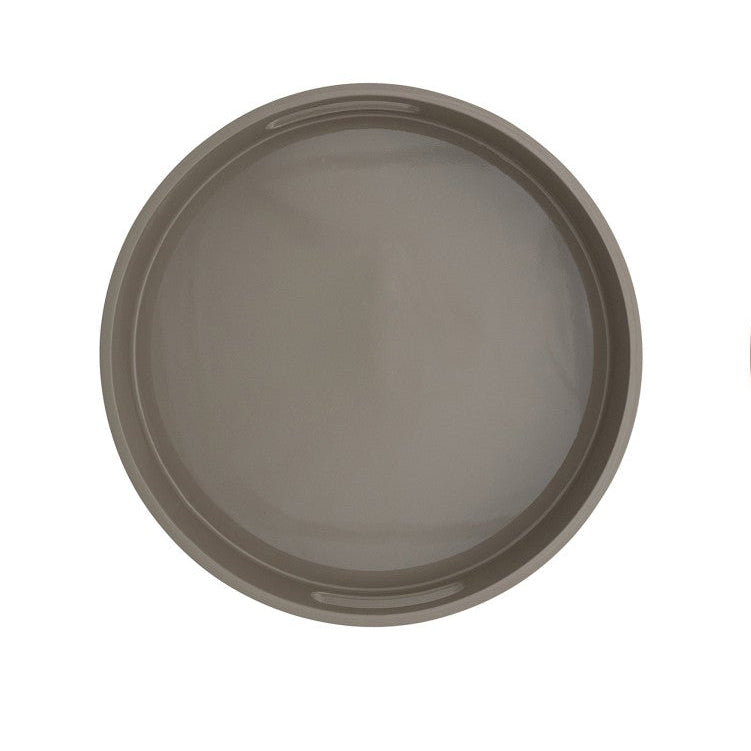 Lacquered Tray Taupe 14"