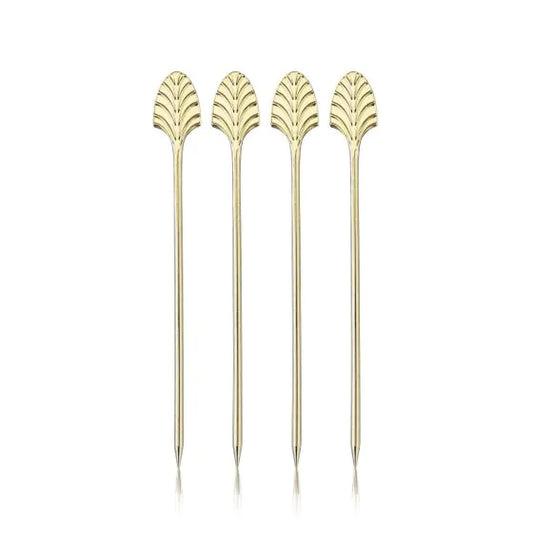 Gold Art Deco Cocktail Picks