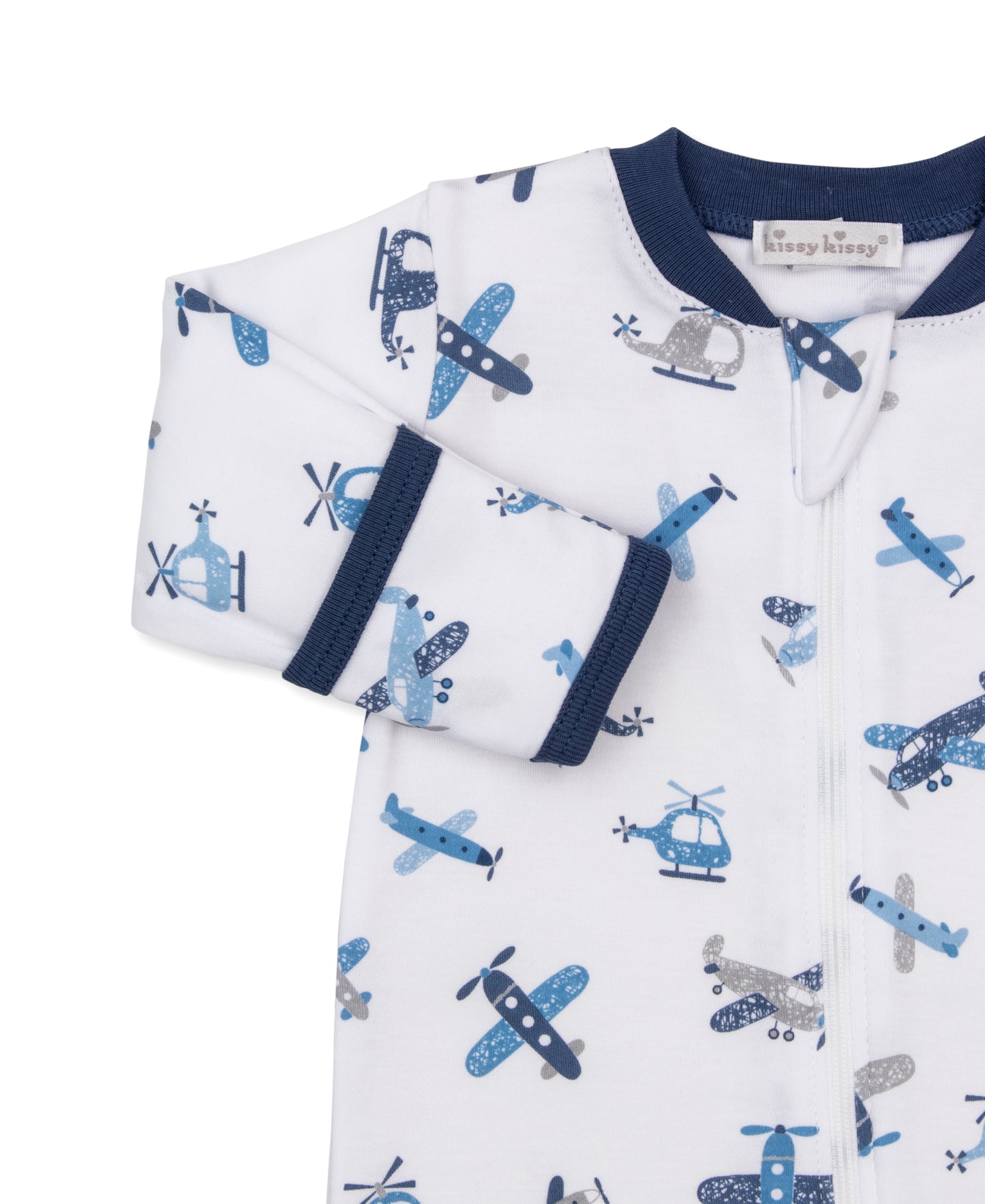Kissy Kissy Zip Footie Awesome Aircrafts