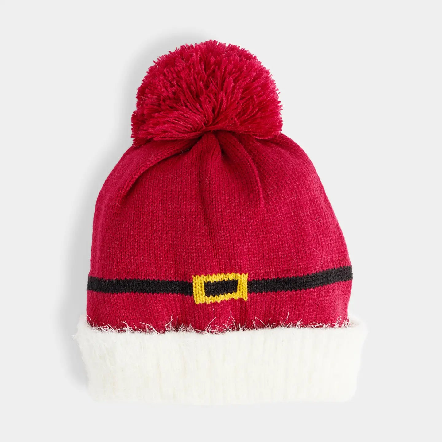 Santa Belt Knit Hat Red