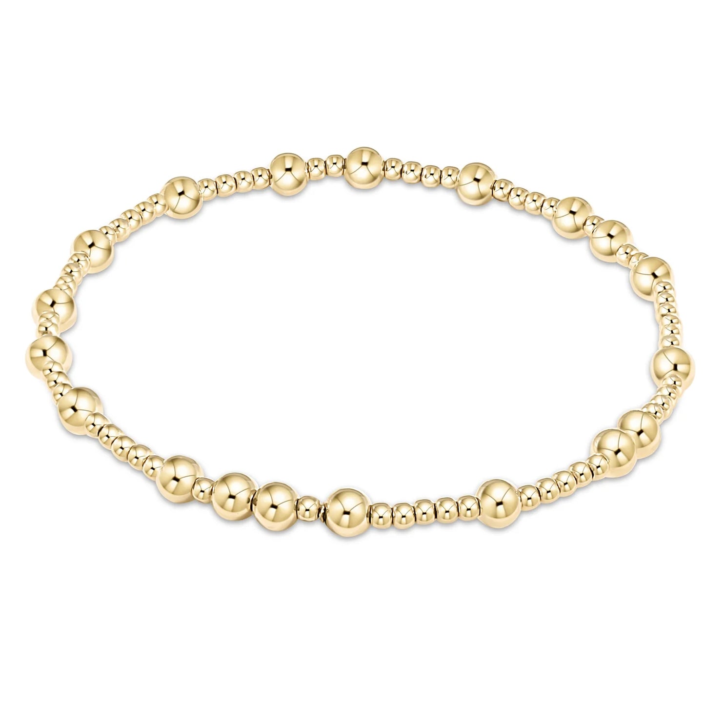 eNewton Egirl Hope Unwritten 4mm Bead Bracelet Gold